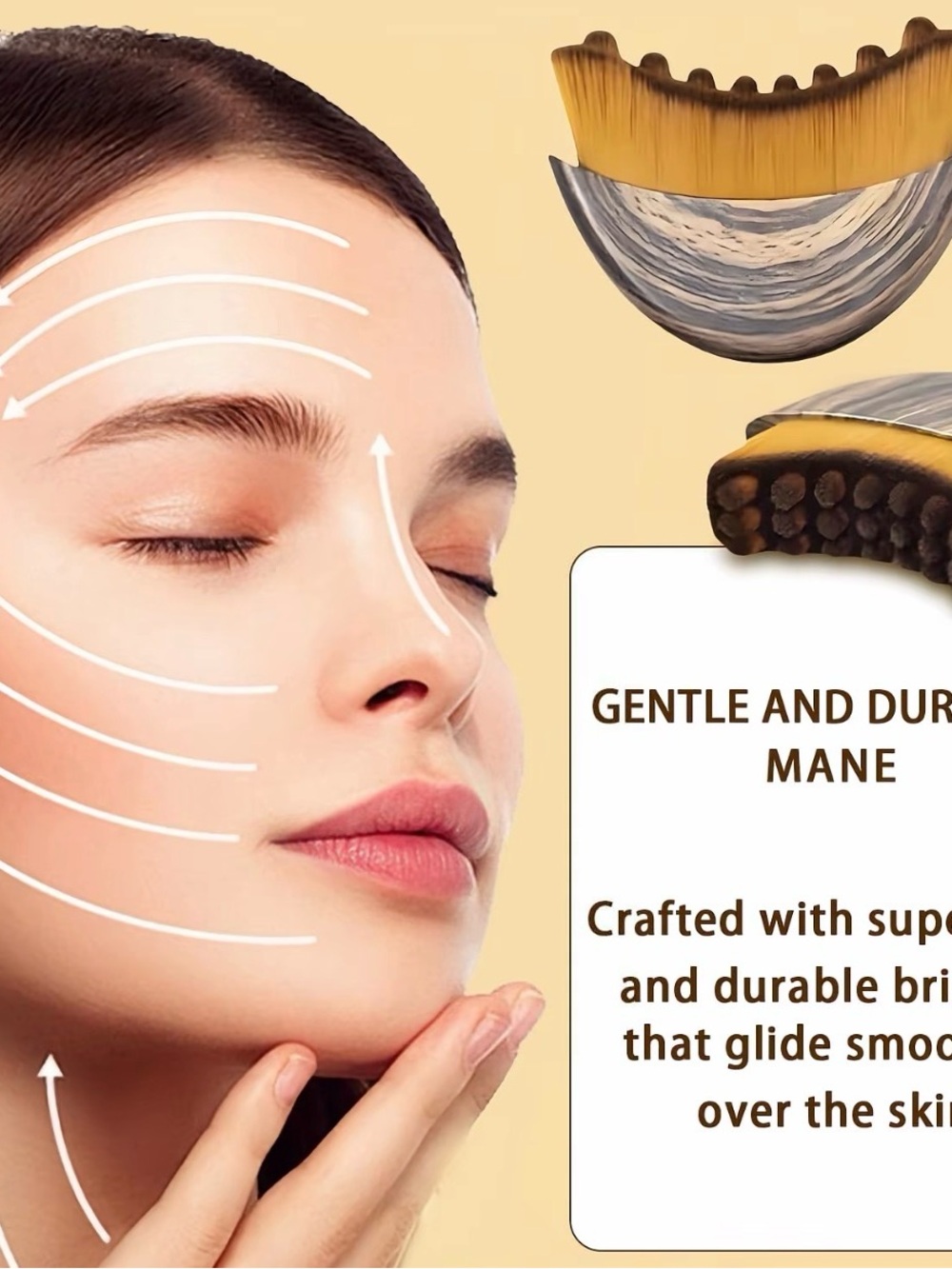 Gentle Facial Brush for Women Skincare - Peach